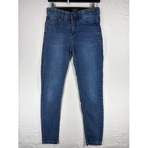 Curve Appeal Skinny Jeans Womens 6/28 Blue Excellent High Rise Stretch Denim